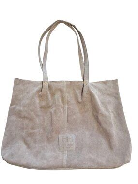 Haute Hippie Suede Leather Tote Bag With Matching Pouch Festival Boho Slouchy